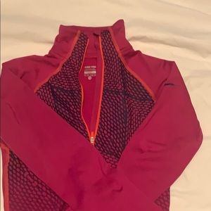 Pink and purple fitted Nike running jacket